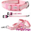 Ошейник розовый, для активных собак - Димон-Камон, одежда для собак