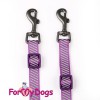 Поводок для активных собак фиолетового цвета со светоотражающими вставками - Димон-Камон, одежда для собак