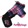 Черно-розовый дождевик для маленьких собак девочек - Димон-Камон, одежда для собак