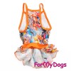 Оранжевое платье для мелких собак - Димон-Камон, одежда для собак