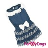 Синее платье, джинсовое для маленьких собак - Димон-Камон, одежда для собак