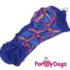 Синий, красивый дождевик на Вельш Корги девочку, ForMyDogs - Димон-Камон, одежда для собак