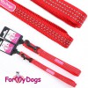 Спортивный ошейник - удавка для собак, красного цвета, светоотражающая строчка, ForMyDogs - Димон-Камон, одежда для собак