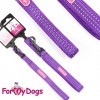 Спортивный ошейник  для собак, фиолетового цвета, светоотражающий кант, ForMyDogs - Димон-Камон, одежда для собак
