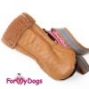 Светло-коричные сапоги на мягкой подошве и флисовом подкладе, для собак, ForMyDogs - Димон-Камон, одежда для собак