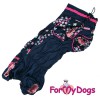 Темно-синий дождевик для Вельш Корги девочек - Димон-Камон, одежда для собак