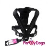 Удобная шлейка для прогулок с собакой, черного цвета - Димон-Камон, одежда для собак