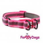 Ошейник цвета фуксия, со светоотражающими элементами для собак - Димон-Камон, одежда для собак