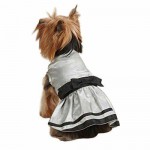 Серебристое рождественское платье для маленьких собак, East side collection - Димон-Камон, одежда для собак