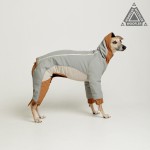 Комбинезон для собак зимний серый с горчичным DISCOVERY  - Димон-Камон, одежда для собак