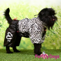 Лео Black & White, дождевик для аккуратных собак девочек маленьких пород, ForMyDogs - Димон-Камон, одежда для собак