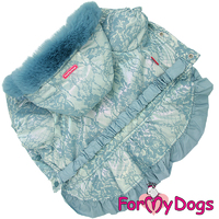 ПАЛЬТО"КРУЖЕВО"СЕРОЕ НА ШЕЛКЕ ДЛЯ СОБАК - Димон-Камон, одежда для собак