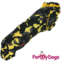 КОМБИНЕЗОН ЧЕРНО/ЖЕЛТЫЙ КАМУФЛЯЖ ДЛЯ ДЕВОЧЕК ТАКС - Димон-Камон, одежда для собак