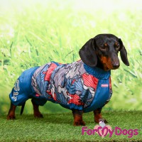 Яркий камуфляжный дождевик для такс мальчиков, ForMyDogs - Димон-Камон, одежда для собак