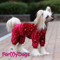 Бордовый велюровый костюм для небольших собак, ForMyDogs - Димон-Камон, одежда для собак