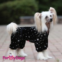 Черный, велюровый костюм для собак небольших пород, ForMyDogs - Димон-Камон, одежда для собак