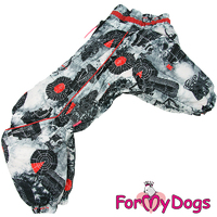 КОМБИНЕЗОН СЕРЫЙ С КРАСНЫМ ДЛЯ МАЛЬЧИКОВ МОПСОВ И ВЕСТ- ХАЙЛЕНД - УАЙТ- ТЕРЬЕРОВ - Димон-Камон, одежда для собак