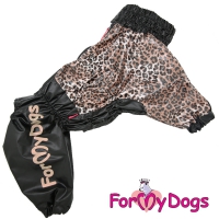 Дождевик в леопардовой расцветке для крупных собак мальчиков, ForMyDogs - Димон-Камон, одежда для собак