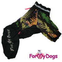 Дождевик черного цвета в сотах, для больших собак мальчиков - Димон-Камон, одежда для собак