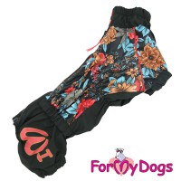 Дождевик для непогоды черного цвета для такс девочек, ForMyDogs - Димон-Камон, одежда для собак