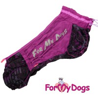 Дождевик для Вельш-корги, подойдет девочкам, расцветка фиолетовый неон - Димон-Камон, одежда для собак