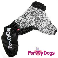 Дождевик в леопардовой расцветке для крупных собак девочек, ForMyDogs - Димон-Камон, одежда для собак