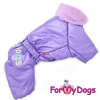 Фиолетовый комбинезон зимний, для собак девочек - Димон-Камон, одежда для собак
