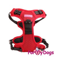 Красивая красная шлейка для собак - Димон-Камон, одежда для собак
