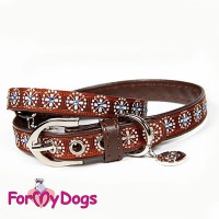 Ошейник для собак, коричневого цвета, ForMyDogs - Димон-Камон, одежда для собак