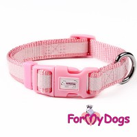 Ошейник розовый, для активных собак - Димон-Камон, одежда для собак