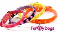 Ошейник декоративный, мягкая структура, для маленьких собак, фиолетового цвета, ForMyDogs - Димон-Камон, одежда для собак