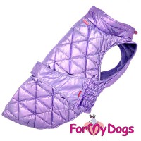 Попона для средних собак, цвет  фиолетовый металик - Димон-Камон, одежда для собак