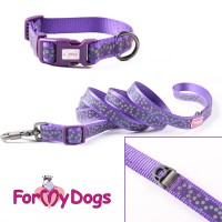 Поводок для активной собаки, фиолетовый, светоотражающий - Димон-Камон, одежда для собак