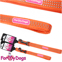 Спортивный поводок для собак, оранжевого цвета, светоотражающая строчка, ForMyDogs - Димон-Камон, одежда для собак