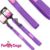 Спортивный поводок для собак, фиолетового цвета, светоотражающая строчка, ForMyDogs - Димон-Камон, одежда для собак