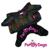 Расцветка черный мультиколор, костюм для маленьких собак - Димон-Камон, одежда для собак