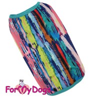 Разноцветная майка для собак средних пород - Димон-Камон, одежда для собак