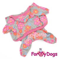 Серенький костюмчик с цветочным рисунком, для маленьких собак, ForMyDogs - Димон-Камон, одежда для собак