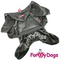 Серенький велюровый костюм для собак, повседневная носка - Димон-Камон, одежда для собак