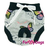Серые трусики с бабочкой для маленьких собак девочек - Димон-Камон, одежда для собак