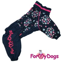 Синий дождевик весна-осень для крупных собак девочек ForMyDogs - Димон-Камон, одежда для собак