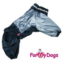 Синий металлик, строгая расцветка  для средних собак мальчиков - Димон-Камон, одежда для собак
