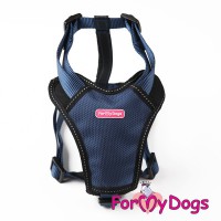 Синяя, легкая шлейка для маленьких собак - Димон-Камон, одежда для собак