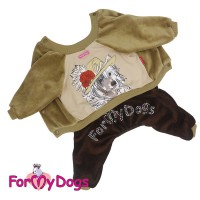 Тематический велюровый костюм для Китайской Хохлатой собаки, ForMyDogs - Димон-Камон, одежда для собак