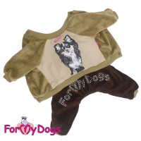Велюровый костюм для маленьких собак, ForMyDogs - Димон-Камон, одежда для собак