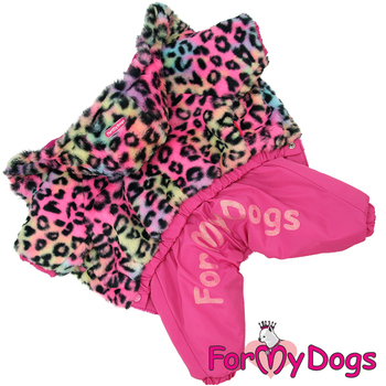 КОМБИНЕЗОН-ШУБКА "ЛЕО" РОЗОВАЯ ДЛЯ СОБАК ДЕВОЧЕК - Димон-Камон, одежда для собак