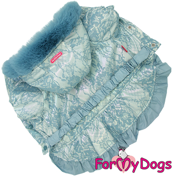 ПАЛЬТО"КРУЖЕВО"СЕРОЕ НА ШЕЛКЕ ДЛЯ СОБАК - Димон-Камон, одежда для собак