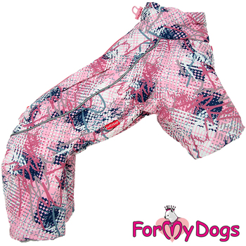 КОМБИНЕЗОН СЕРО-РОЗОВЫЙ ДЛЯ СОБАК ДЕВОЧЕК - Димон-Камон, одежда для собак