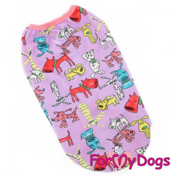 Майка для большой собаки, фиолетовая расцветка - Димон-Камон, одежда для собак