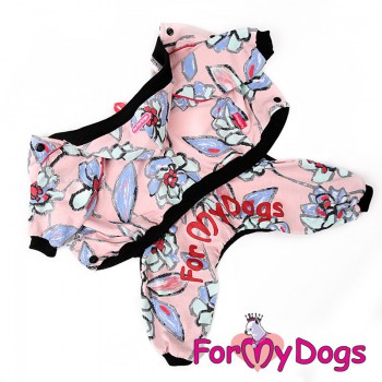 Розовый костюмчик для маленьких собак, "Голубой цветочек", ForMyDogs - Димон-Камон, одежда для собак